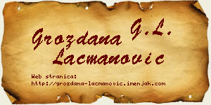 Grozdana Lacmanović vizit kartica